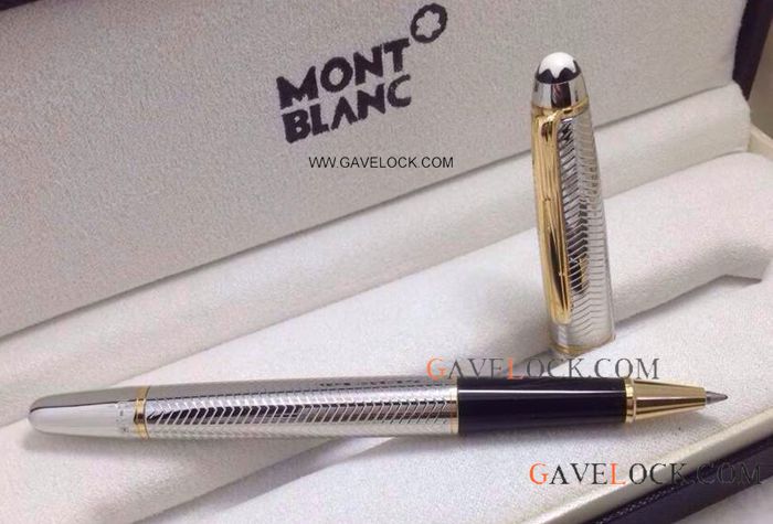 Mont Blanc Meisterstuck Silver Barley Rollerball Pen / Gavelock